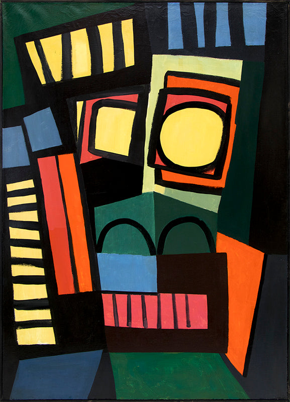The King (Abstract in Red, Orange, Yellow, Green, and Blue), Painting, 1958