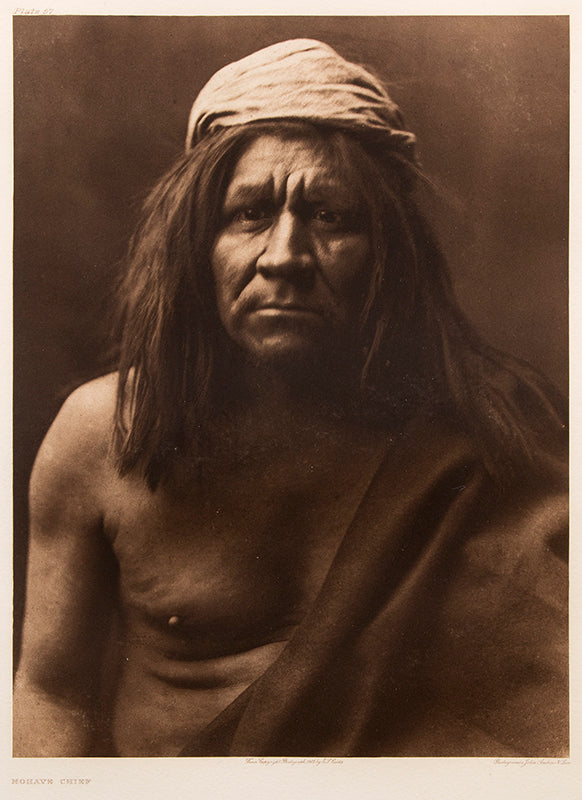 Edward Curtis (1868-1952) artwork for sale. Mohave Chief, Portfolio #2, Plate #57, Photogravure, 1903, Denver, Colorado, Art Gallery)