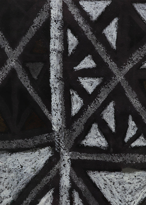 X Marks the Spot (Abstract in Black, Gray, and White), Painting, 1960