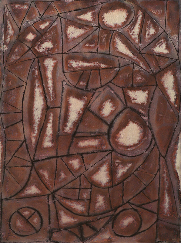 Edward Marecak (1919-1993) artwork for sale. The Chicken (Abstract in Brown, Black, and Cream), Drawing, 1940, Denver, Colorado, Art Gallery)