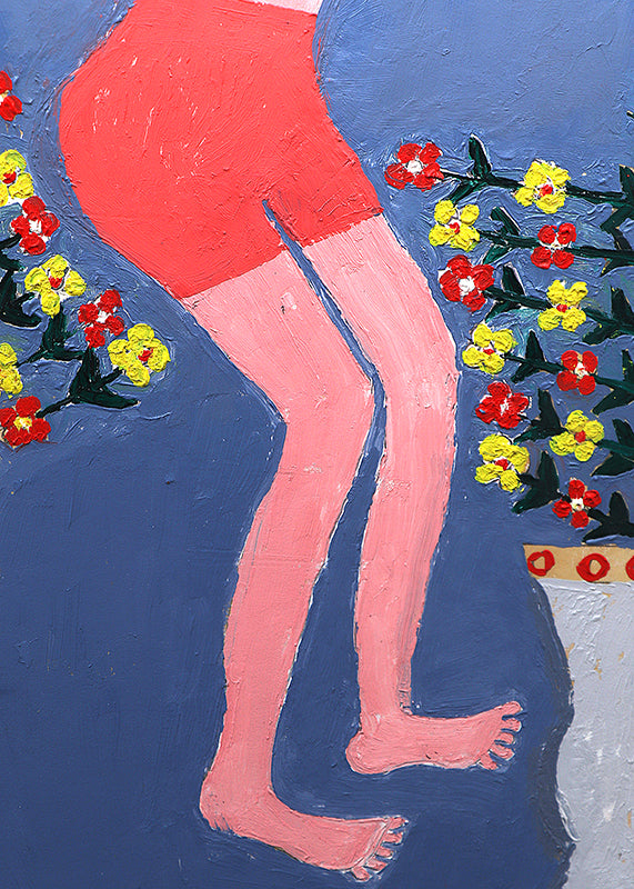 Small Nude (Semi-Nude Woman with Flowers and Birds), Painting, 1953-1965