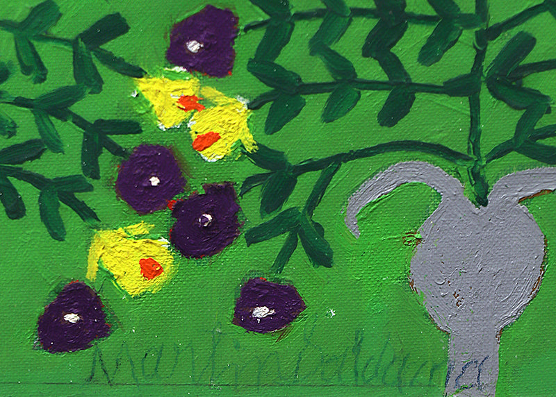 Seated Girl and Hummingbird (Woman with Birds and Flowers), Painting, 1953-1965