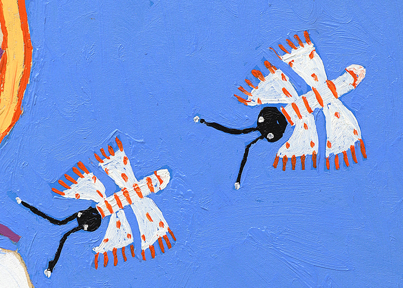 Lovely Gal (Woman with Birds and Butterflies), Painting, 1953-1965