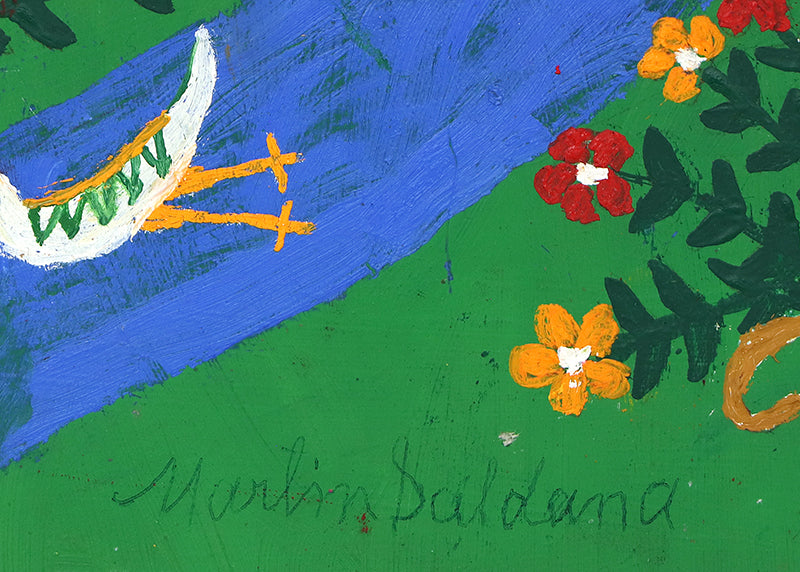 Hummingbird by the River (Composition with Women, Birds, and Flowers), Painting, 1953-1965