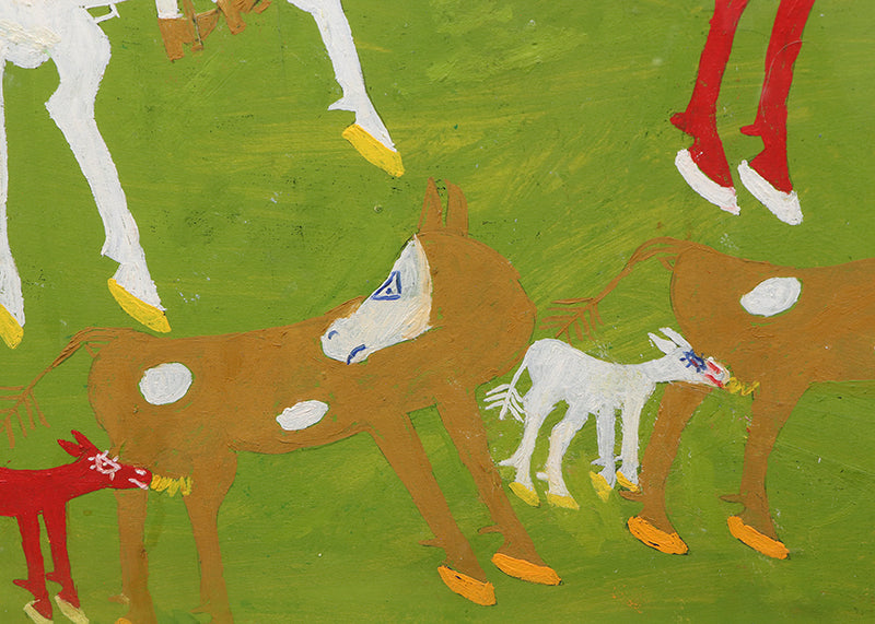 The Red Horse (Composition with Horses, People, and Birds), Painting, 1953-1965