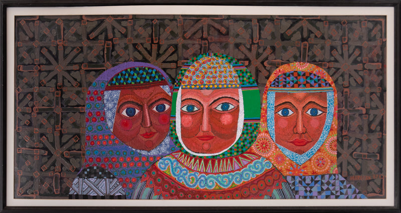 The Three Fates (Portrait of Three Goddesses), Painting, 1987