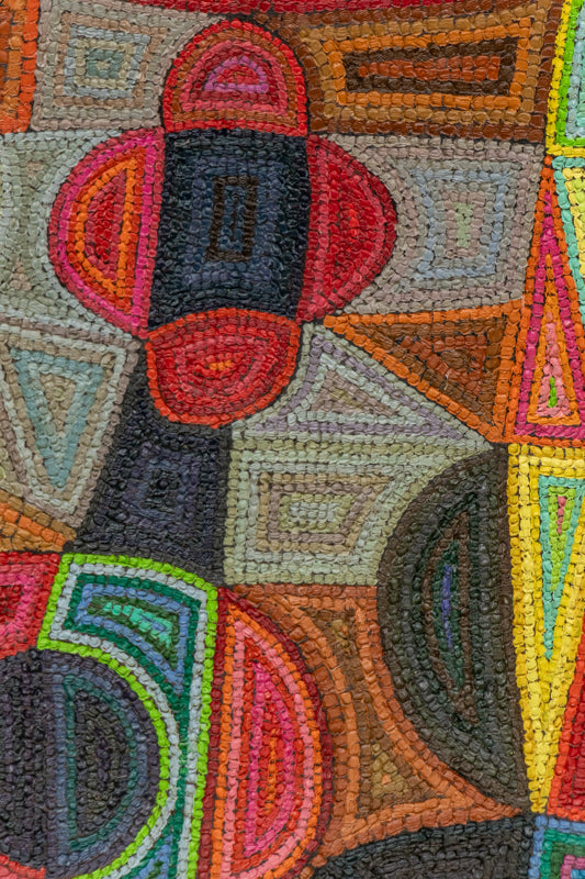 Enchanted Garden (Abstract Composition in Red, Brown, Blue, and Black), Painting, 1987