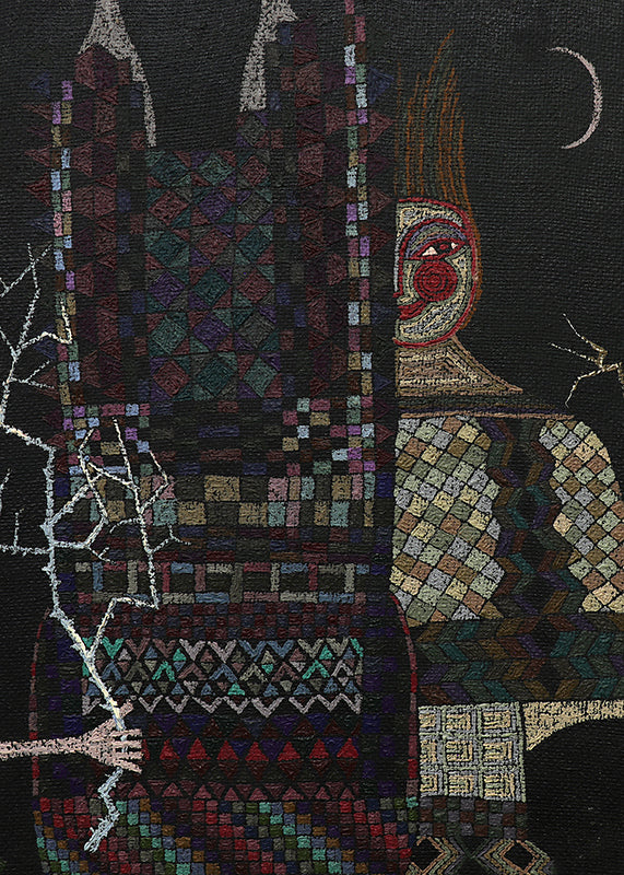 Winter Witches in an Upside World Interfering with Each Other, Painting, 1990