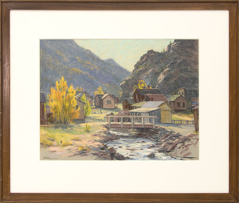 Silver Plume, Colorado (Landscape of Town and Stream), Drawing, circa 1930-1950