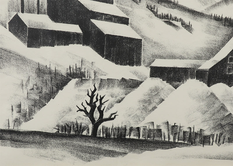 Mine Near Continental Divide (Mine with Mountains), Print, 1933