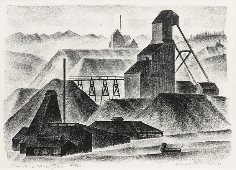 Arnold Ronnebeck (1885-1947) artwork for sale. Silver Mine, Russell Gulch (12/25), Print, 1933, Denver, Colorado, Art Gallery)