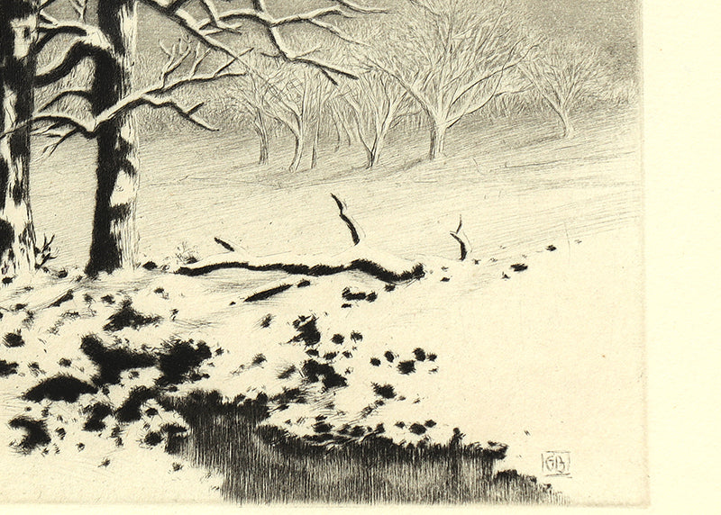Winter No. 2 (Winter Landscape with Trees), Print, circa 1920