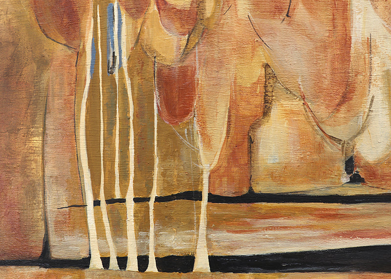 Untitled (Abstract Landscape with Ochre and Orange), Painting