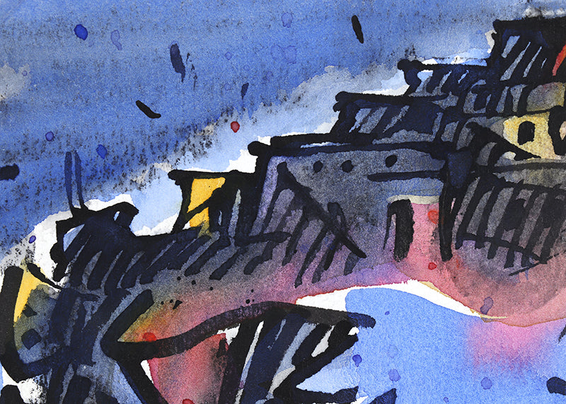 Walpi #3 (Hopi Village on First Mesa, Arizona), Painting, 2001