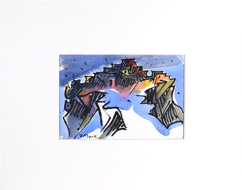 Walpi #3 (Hopi Village on First Mesa, Arizona), Painting, 2001