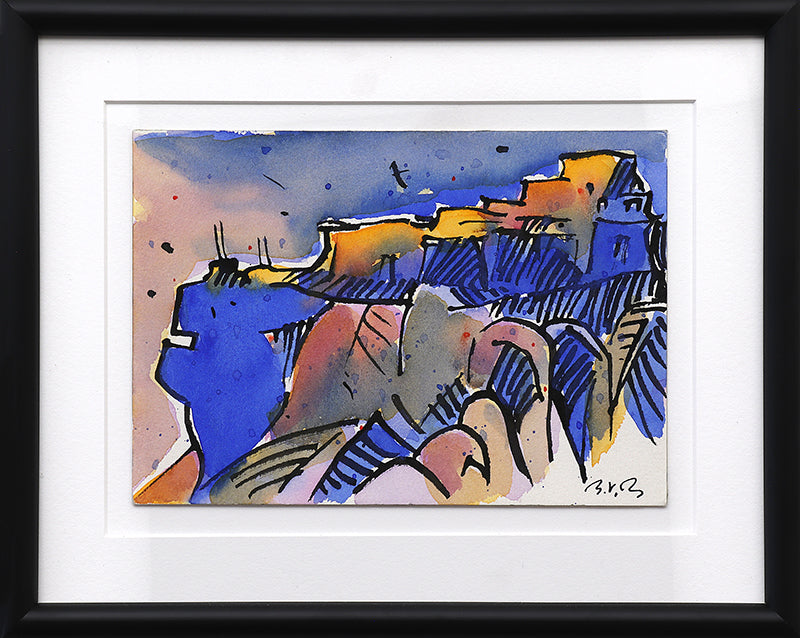 Walpi #4 (Hopi Village on First Mesa, Arizona), Painting, 2001