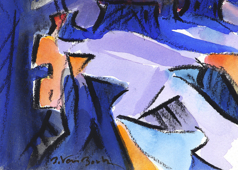 Walpi #5 (Hopi Village on First Mesa, Arizona), Painting, 2002