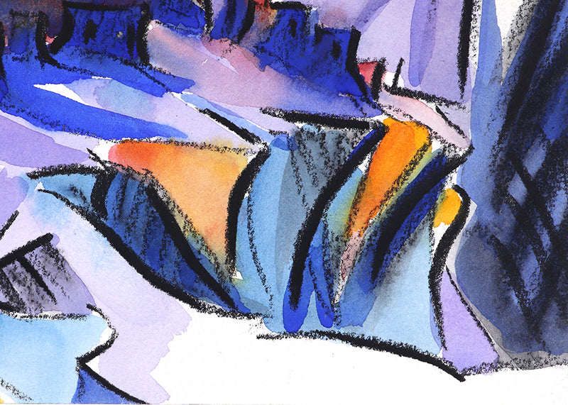 Walpi #5 (Hopi Village on First Mesa, Arizona), Painting, 2002