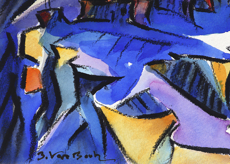 Walpi #6 (Hopi Village on First Mesa, Arizona), Painting, 2002