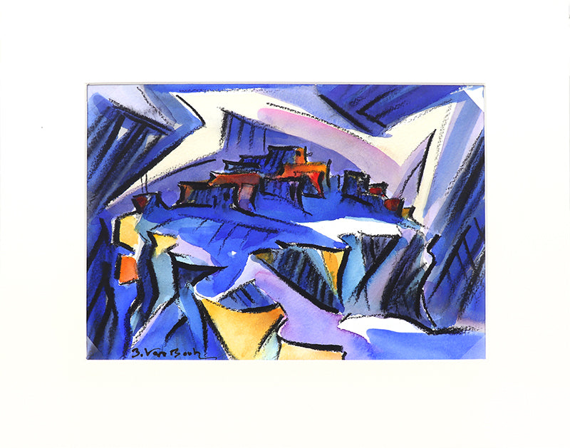 Walpi #6 (Hopi Village on First Mesa, Arizona), Painting, 2002