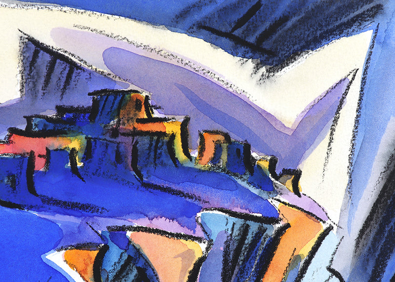 Walpi #8 (Hopi Village on First Mesa, Arizona), Painting, 2002