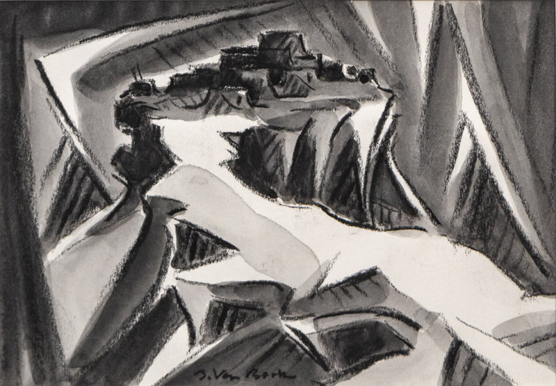 Bert Van Bork (1928-2014) artwork for sale. Walpi #16 (Hopi Village on First Mesa, Arizona), Painting, circa 2004, Denver, Colorado, Art Gallery)