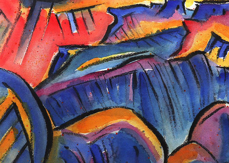 Second Mesa (Hopi Pueblo, Arizona), Painting, circa 1989