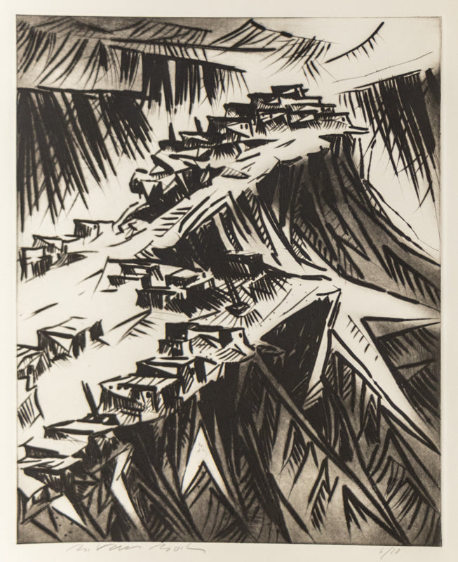 Bert Van Bork (1928-2014) artwork for sale. First Mesa (Hopi Village on First Mesa, Arizona), Print, 1988, Denver, Colorado, Art Gallery)