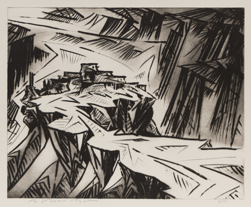 Bert Van Bork (1928-2014) artwork for sale. Walpi 6/10 (Hopi Village on First Mesa, Arizona), Print, 1991, Denver, Colorado, Art Gallery)