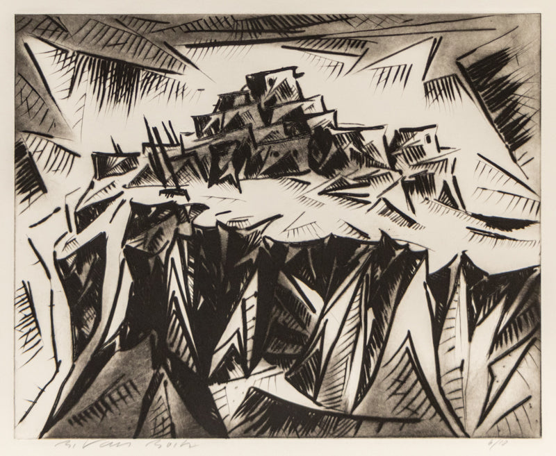 Bert Van Bork (1928-2014) artwork for sale. Walpi 6/10 (Hopi Village on First Mesa, Arizona), Print, circa 1991, Denver, Colorado, Art Gallery)