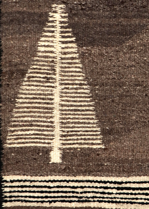 Pictorial Rug with African Zebra, Tree, Birds and Clouds, circa 1955