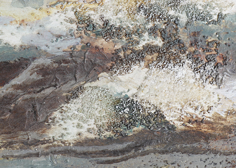 Untitled (Teal and White Abstract), Painting