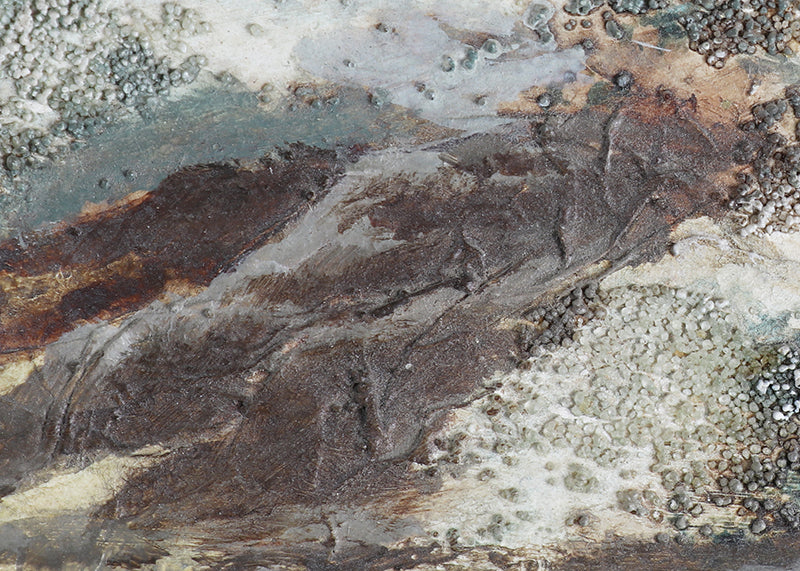 Untitled (Teal and White Abstract), Painting