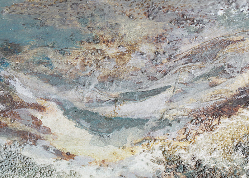 Untitled (Teal and White Abstract), Painting