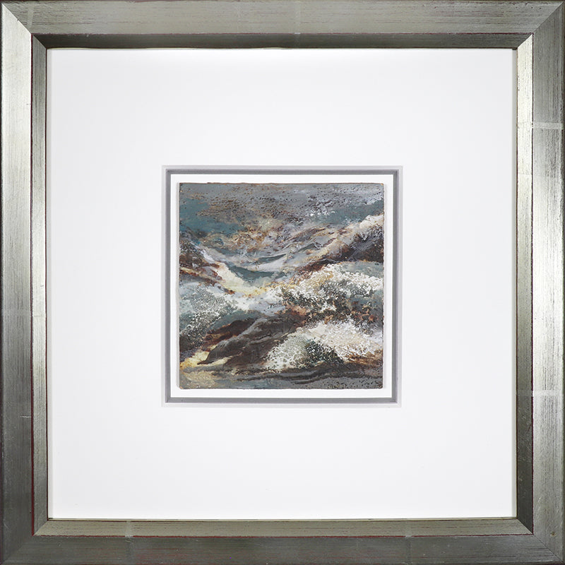 Untitled (Teal and White Abstract), Painting