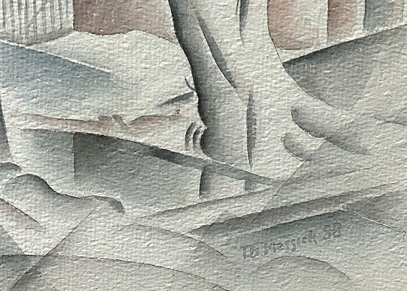 Untitled (Colorado Modernist Landscape), Painting, 1938
