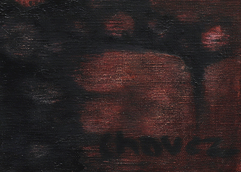 Primordial Landscape (Composition in Black, Brown, Ochre, and Green), Painting