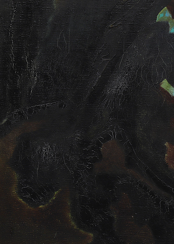 Primordial Landscape (Composition in Black, Brown, Ochre, and Green), Painting
