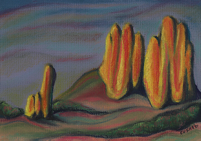 Sushe Felix (20th/21st century) artwork for sale. Garden of the Gods, Drawing, 1987, Denver, Colorado, Art Gallery)