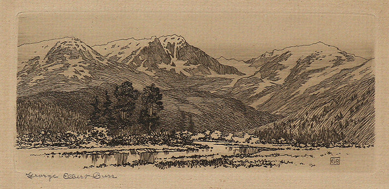 George Elbert Burr (1859-1939) artwork for sale. Horseshoe Park, Rocky Mountain National Park, Colorado, Print, circa 1915, Denver, Colorado, Art Gallery)