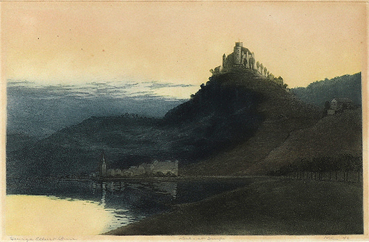 George Elbert Burr (1859-1939) artwork for sale. Marksburg Castle (Castle Marksburg on Rhine, Germany), Print, circa 1905, Denver, Colorado, Art Gallery)