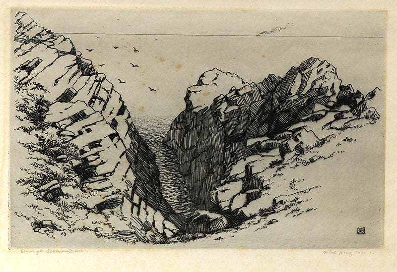 George Elbert Burr (1859-1939) artwork for sale. On the Coast of North Wales (Rocky Coastal Landscape), Print, circa 1905, Denver, Colorado, Art Gallery)