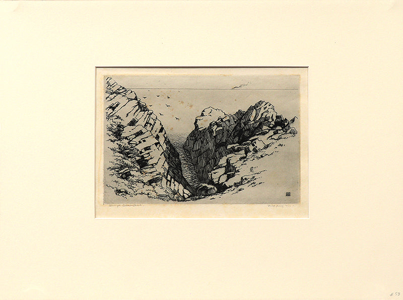 On the Coast of North Wales (Rocky Coastal Landscape), Print, circa 1905
