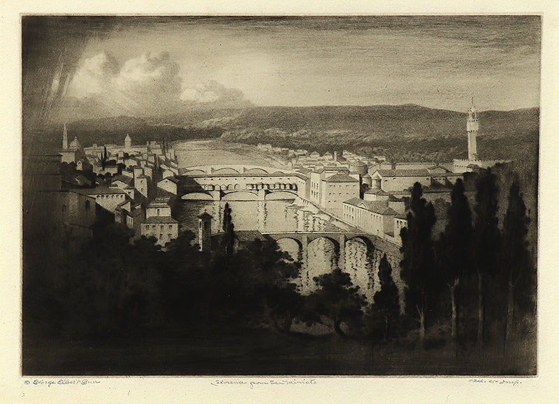George Elbert Burr (1859-1939) artwork for sale. Florence From San Miniato (Italy), Print, circa 1905, Denver, Colorado, Art Gallery)