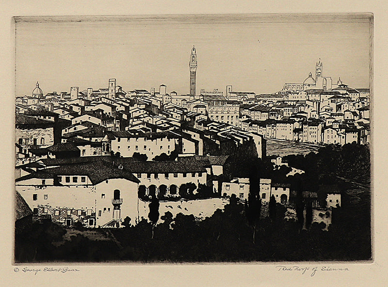 George Elbert Burr (1859-1939) artwork for sale. Red Roofs of Sienna (Italy), Print, circa 1905, Denver, Colorado, Art Gallery)