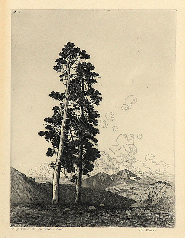 George Elbert Burr (1859-1939) artwork for sale. Brothers (Estes Park, Colorado - Mountain Moods), Print, circa 1916, Denver, Colorado, Art Gallery)