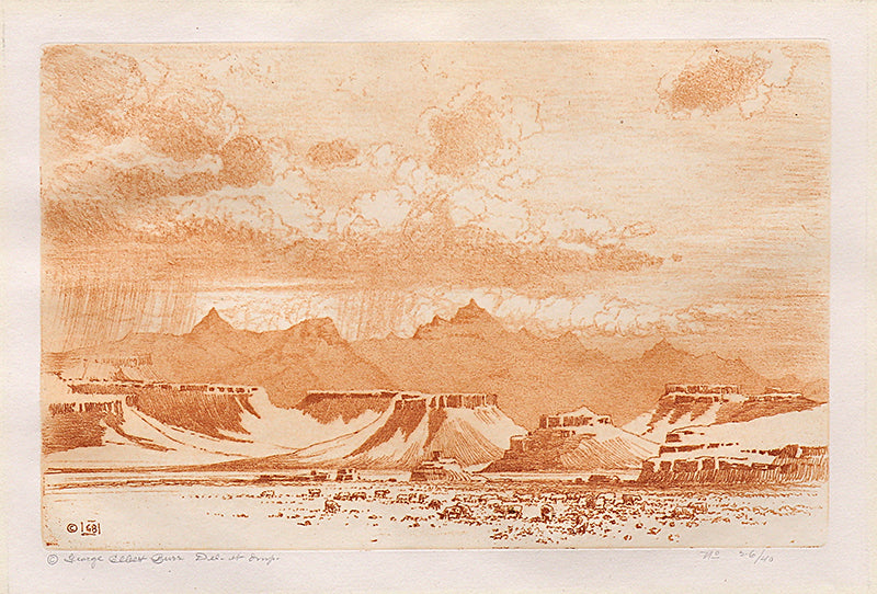George Elbert Burr (1859-1939) artwork for sale. Near Kingman, Arizona (Desert Set), Print, circa 1921, Denver, Colorado, Art Gallery)