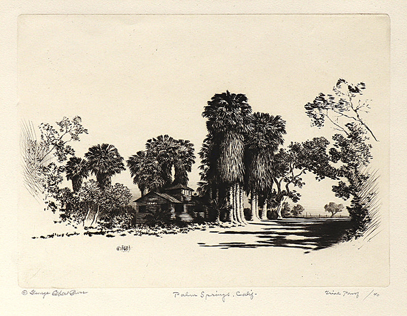 George Elbert Burr (1859-1939) artwork for sale. Palm Springs, California (Desert Set), Print, circa 1921, Denver, Colorado, Art Gallery)