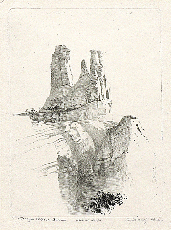 George Elbert Burr (1859-1939) artwork for sale. Navajo Church, New Mexico (Desert Set), Print, circa 1921, Denver, Colorado, Art Gallery)
