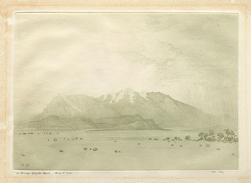 George Elbert Burr (1859-1939) artwork for sale. San Francisco Mountains, Arizona (Desert Set), Print, circa 1921, Denver, Colorado, Art Gallery)